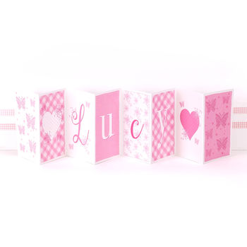 Personalised Girl's Name Banner Card, 5 of 8