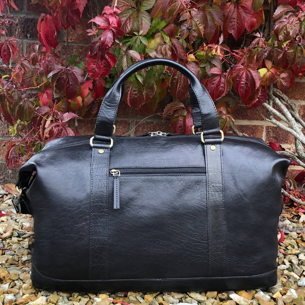Luxury Buffalo Leather Travel Bag, Holdall, Gym Bag By Holly Rose ...