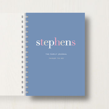 Personalised Family Name Journal Or Notebook, 6 of 10