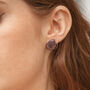 925 Silver Amethyst Rain Drop Stud Earrings, thumbnail 2 of 3