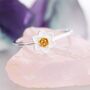 Sterling Silver Cute Blossom Daffodil Flower Ring, thumbnail 4 of 11