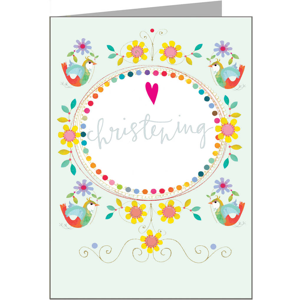 christening greetings card by kali stileman publishing ...