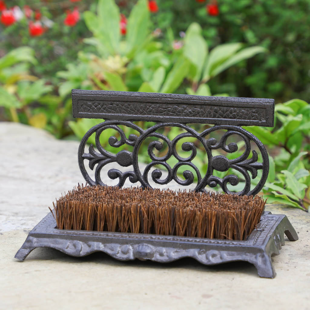 Gardener's Cast Iron Boot Scraper With Brush By Dibor