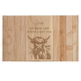 Personalised Highland Cow Wooden Sofa Tray, thumbnail 4 of 6