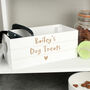 Personalised Text Heart White Wooden Crate Organiser, thumbnail 3 of 5
