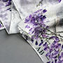 Monogram Wisteria Floral Print Silk Mix Scarf, thumbnail 1 of 7