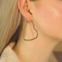 Boho Large Heart Geometric Hoop Earrings, thumbnail 1 of 12