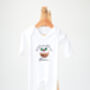 Little Pudding Embroidered Personalised Christmas Babygro Sleepsuit, thumbnail 3 of 7