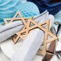 Hanukkah Star Of David Wooden Napkin Rings, thumbnail 3 of 4