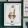 Custom Dog Line Drawing / Continuous Line Dog Portrait, thumbnail 2 of 8