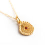 Gold Plated Hammered Garnet Necklace, thumbnail 1 of 6