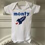 Boy's Personalised Applique Motif Baby Grow, thumbnail 4 of 10