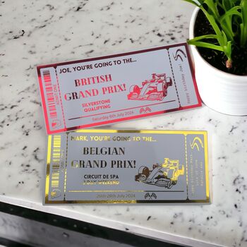 F1 Grand Prix Ticket Personalised Gift Ticket, 2 of 6