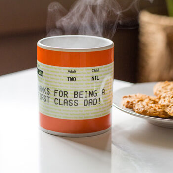 Personalised Train Ticket Mug For Dad, 3 of 4
