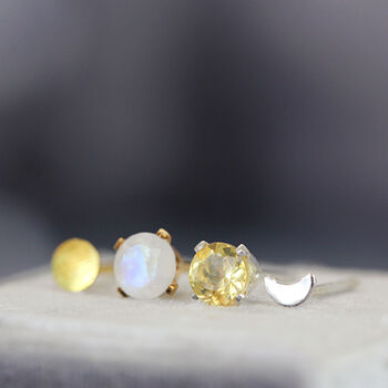 Celestial Sun And Moon Stud Earring Set, 6 of 10