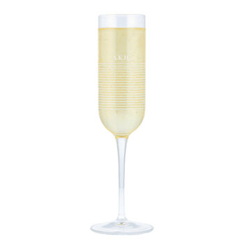 Personalised Initial Line Champagne Flute Set Of Two, 5 of 10