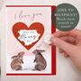 Scratch To Reveal Proposal Greeting Card Bunny Rabbits, thumbnail 3 of 4