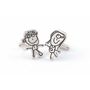 Personalised Silver Cufflinks Drawn By Your Child, thumbnail 3 of 4