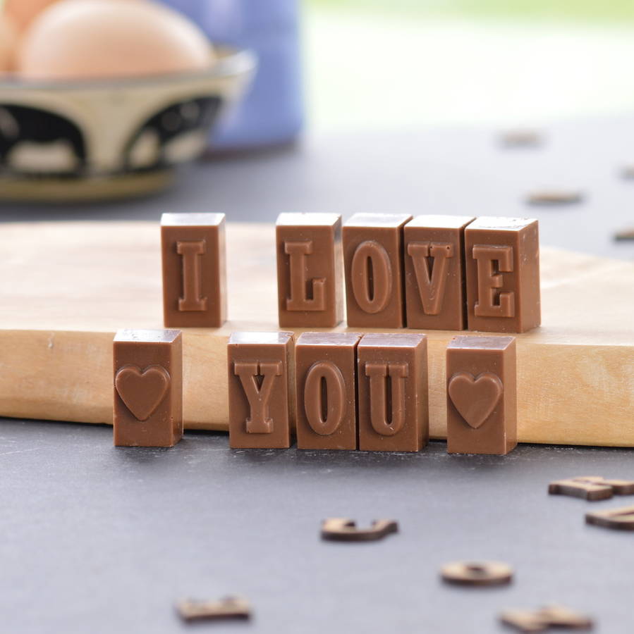 'i love you' chocolates by morse toad | notonthehighstreet.com