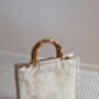 Bamboo Handle Hessian Tote Bag, thumbnail 2 of 2