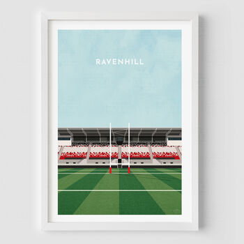 Rugby Stadium Minimalist Art Print Gift Request Any Stadium, 5 of 11