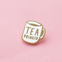 Tea Drinker Enamel Pin Badge, thumbnail 1 of 2