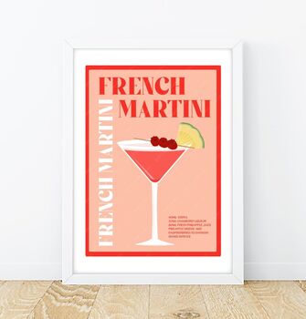 French Martini Cocktail Poster, 5 of 6