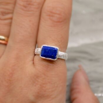 Lapis Lazuli Ring: Sterling Silver, December Birthstone, 3 of 10