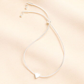 Stainless Steel Heart Adjustable Bracelet In Silver Plating, 2 of 5