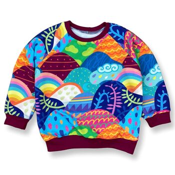 Organic Baby And Child Handmade Mountain Sweatshirt, 2 of 3
