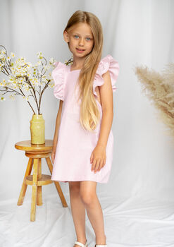 Candy Pink Stripe Dress With Monogramming, 4 of 6