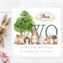 Godson 2nd Animal Two Personalised Birthday Card, thumbnail 1 of 4