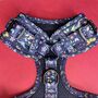 Navy And Pink Floral Dog Harness, thumbnail 3 of 7