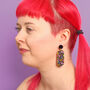 80's Style Memphis Pattern Acrylic Earrings, thumbnail 6 of 6