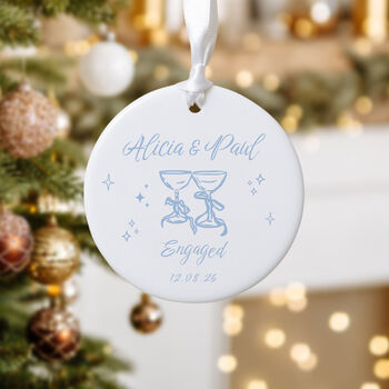 Personalised Engagement Decoration | Ceramic Keepsake Gift, 2 of 4