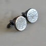 Secret Message Silver Cufflinks, thumbnail 3 of 11