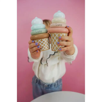Personalised Stacking Ice Cream Toy, 2 of 2
