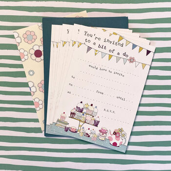 Pack Of Eight Drinks Or Party Invitations, 2 of 2