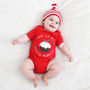 Personalised 'Little Pudding' Christmas Baby Grow, thumbnail 2 of 6