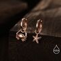 Sterling Silver Crab And Starfish Huggie Hoops, thumbnail 3 of 12