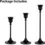 Three Pieces Metal Candlestick Taper Holder, thumbnail 6 of 9