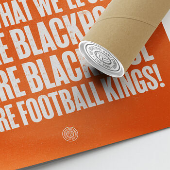 Blackpool Fc 'Eieieio' Football Song Print, 3 of 3