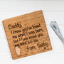 Personalised Letter To Daddy Or Grandad Coaster, thumbnail 2 of 6