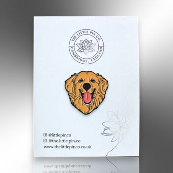 Golden Retriever Dog Enamel Lapel Pin Badge, Dog Breed Brooch, Gifts For Dog Lovers, New Pet Gift, 4 of 9