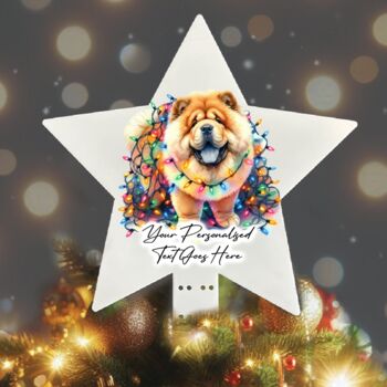 Personalised Chow Chow In Christmas Lights, 5 of 8