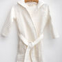 Organic White Muslin Beach Cover Up For Kids, thumbnail 9 of 10