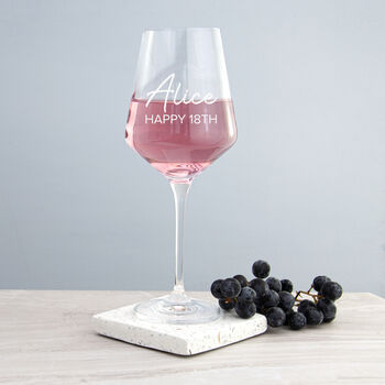 Personlaised Birthday Wine Glass, 4 of 5