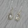 Green Amethyst Teardrop Silver Earrings, thumbnail 5 of 6