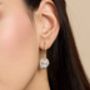 Handmade Silver Fiery Moonstone Drop Earrings, thumbnail 2 of 9