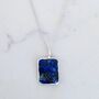 'The Rectangle' Lapis Lazuli Sterling Silver Necklace, thumbnail 5 of 8